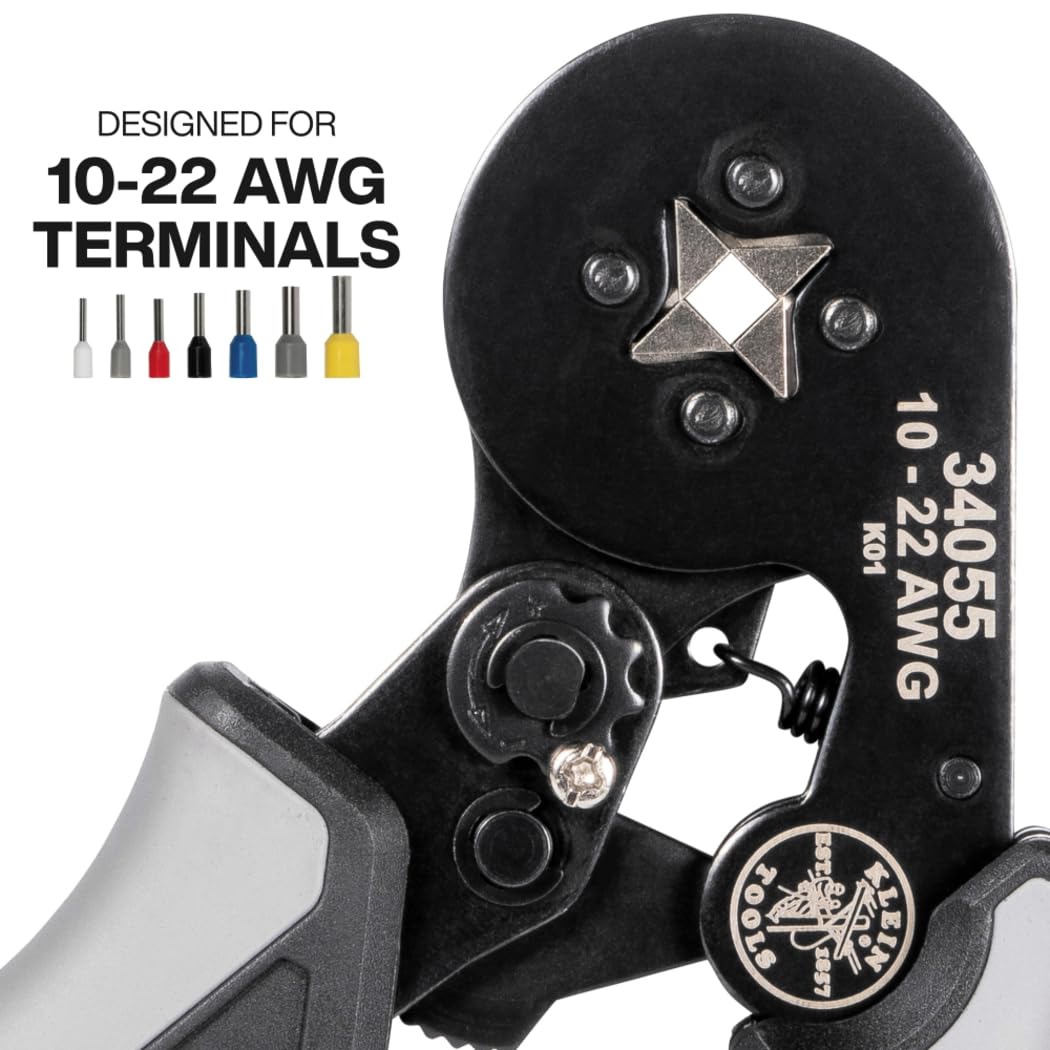 Amazon | Klein Tools 34055 フェルール圧着工具 角型クリンパー